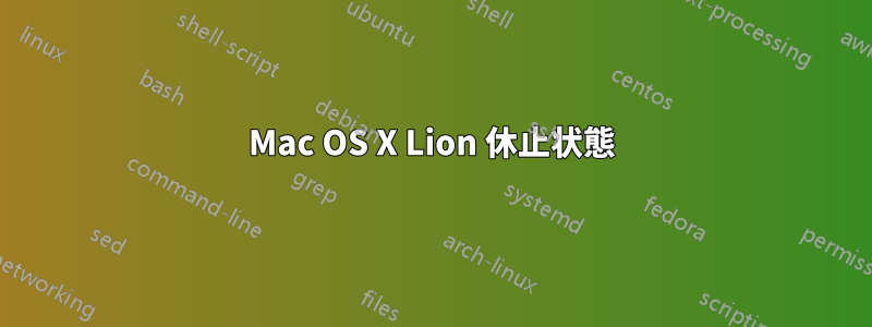Mac OS X Lion 休止状態