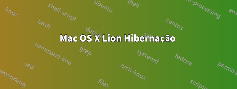 Mac OS X Lion Hibernação