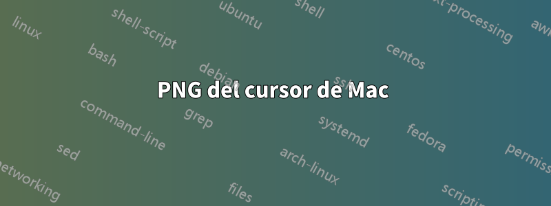 PNG del cursor de Mac