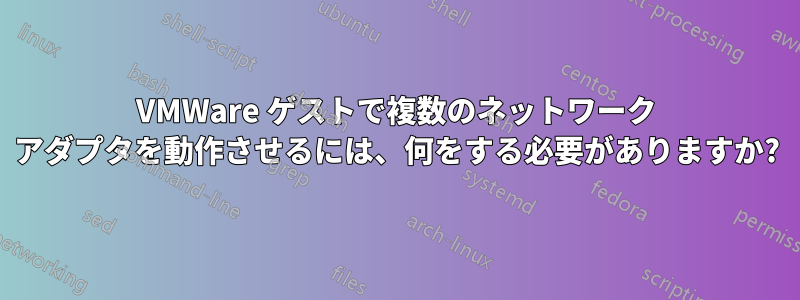 VMWare ゲストで複数のネットワーク アダプタを動作させるには、何をする必要がありますか?
