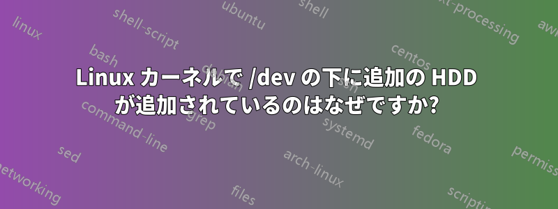 Linux カーネルで /dev の下に追加の HDD が追加されているのはなぜですか?