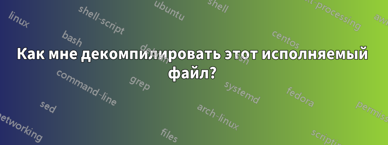 Как мне декомпилировать этот исполняемый файл?
