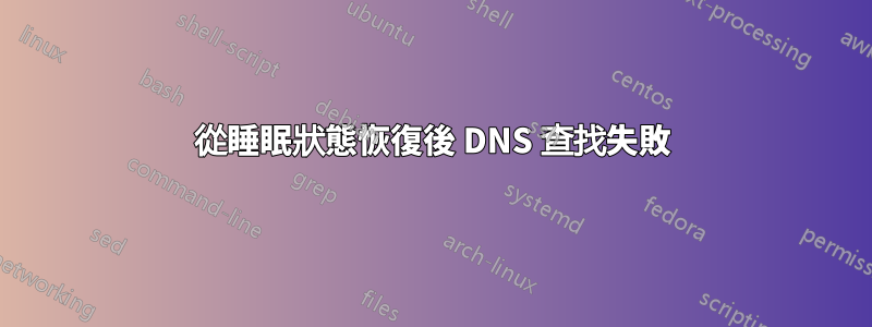 從睡眠狀態恢復後 DNS 查找失敗