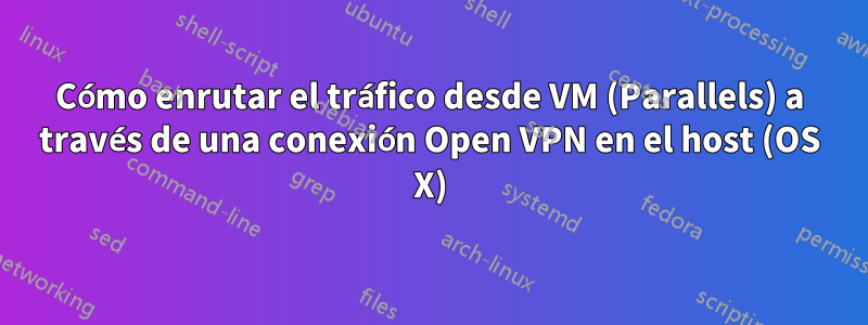 Cómo enrutar el tráfico desde VM (Parallels) a través de una conexión Open VPN en el host (OS X)