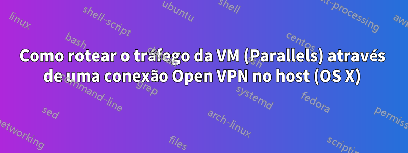 Como rotear o tráfego da VM (Parallels) através de uma conexão Open VPN no host (OS X)