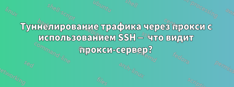 Туннелирование трафика через прокси с использованием SSH — что видит прокси-сервер?