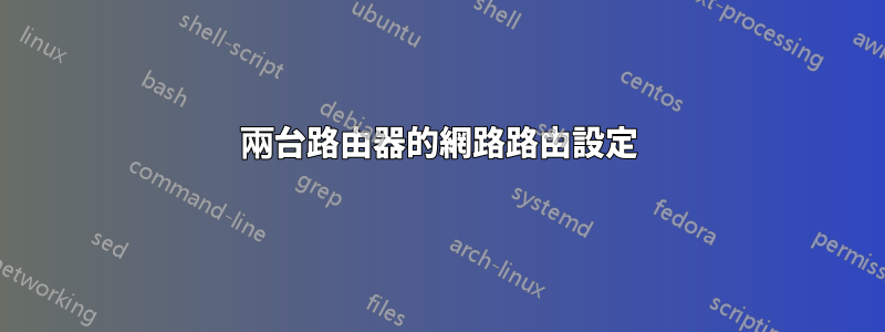 兩台路由器的網路路由設定