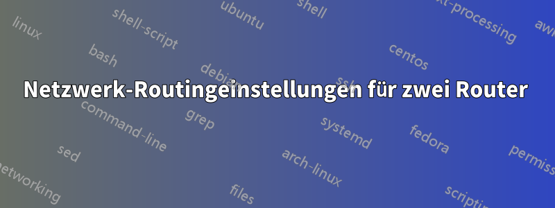 Netzwerk-Routingeinstellungen für zwei Router