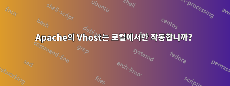 Apache의 Vhost는 로컬에서만 작동합니까?