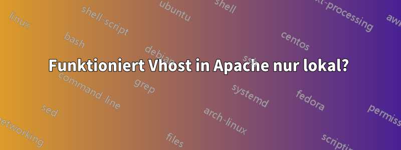 Funktioniert Vhost in Apache nur lokal?