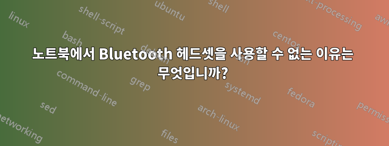 노트북에서 Bluetooth 헤드셋을 사용할 수 없는 이유는 무엇입니까?