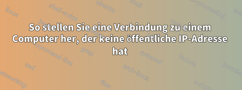 So stellen Sie eine Verbindung zu einem Computer her, der keine öffentliche IP-Adresse hat