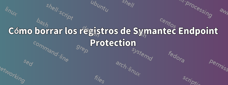 Cómo borrar los registros de Symantec Endpoint Protection