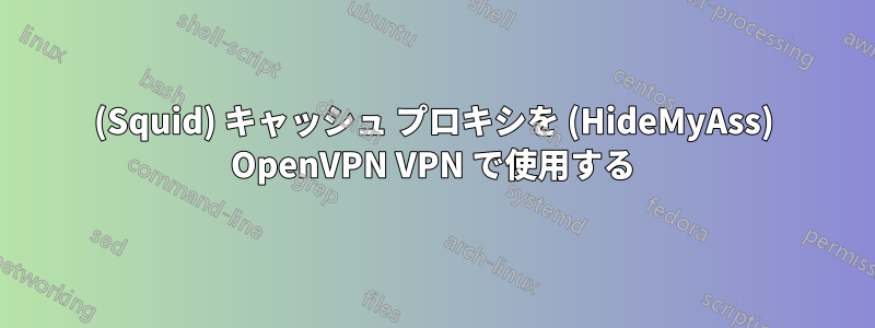 (Squid) キャッシュ プロキシを (HideMyAss) OpenVPN VPN で使用する