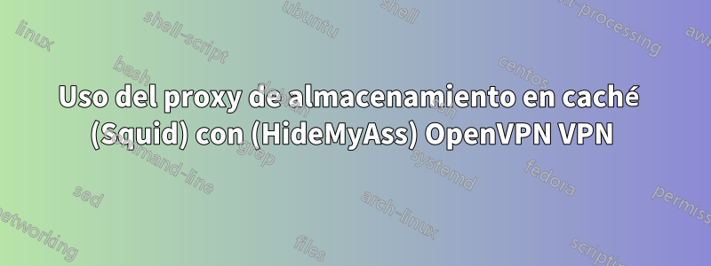 Uso del proxy de almacenamiento en caché (Squid) con (HideMyAss) OpenVPN VPN