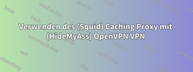 Verwenden des (Squid) Caching Proxy mit (HideMyAss) OpenVPN VPN