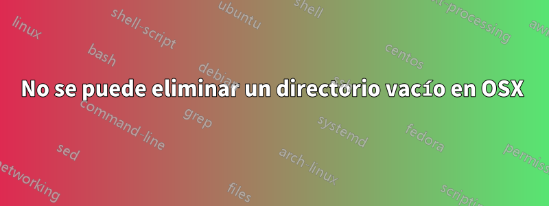 No se puede eliminar un directorio vacío en OSX