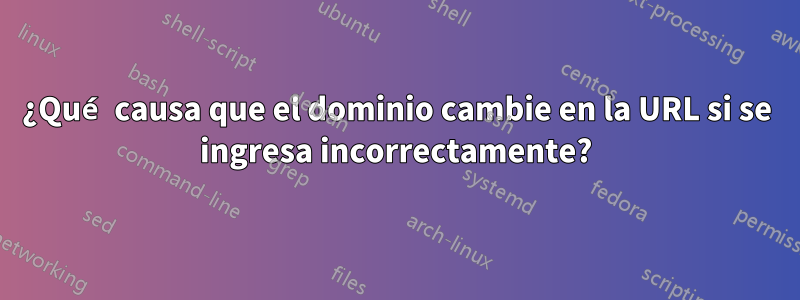 ¿Qué causa que el dominio cambie en la URL si se ingresa incorrectamente?