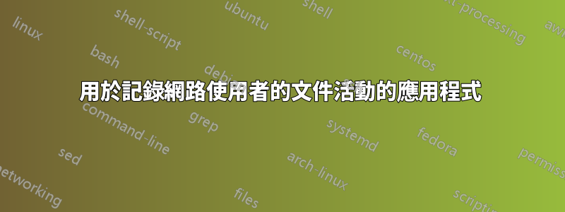 用於記錄網路使用者的文件活動的應用程式