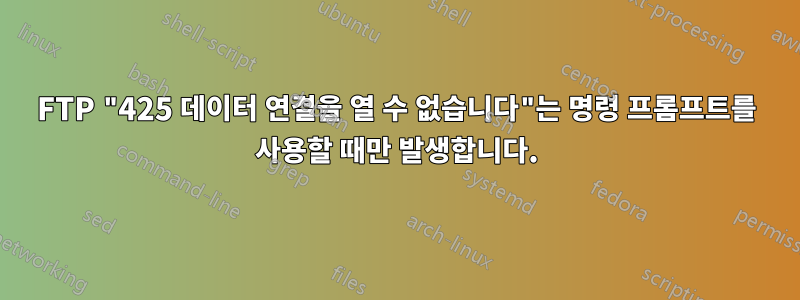 FTP "425 데이터 연결을 열 수 없습니다"는 명령 프롬프트를 사용할 때만 발생합니다.