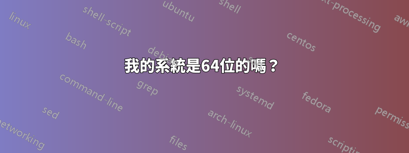 我的系統是64位的嗎？