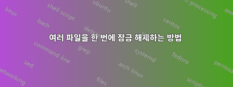 여러 파일을 한 번에 잠금 해제하는 방법