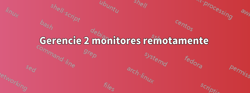 Gerencie 2 monitores remotamente