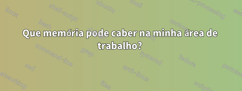 Que memória pode caber na minha área de trabalho?