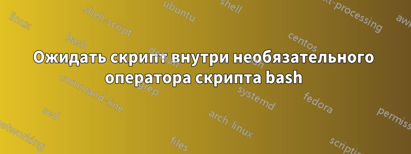 Ожидать скрипт внутри необязательного оператора скрипта bash