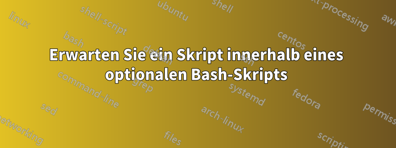 Erwarten Sie ein Skript innerhalb eines optionalen Bash-Skripts