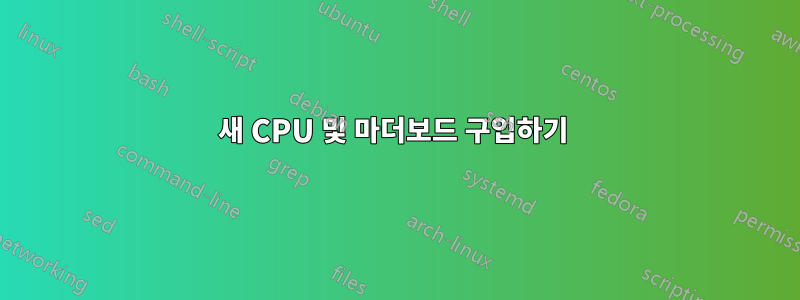 새 CPU 및 마더보드 구입하기 