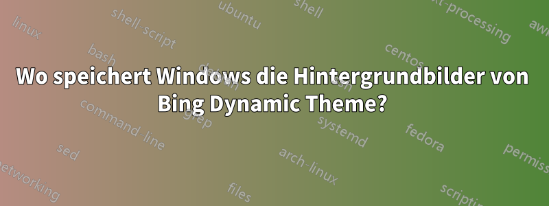 Wo speichert Windows die Hintergrundbilder von Bing Dynamic Theme?