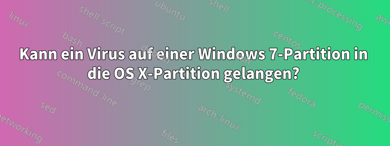 Kann ein Virus auf einer Windows 7-Partition in die OS X-Partition gelangen?