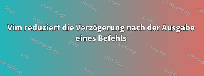 Vim reduziert die Verzögerung nach der Ausgabe eines Befehls