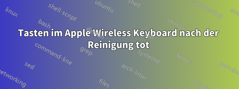 Tasten im Apple Wireless Keyboard nach der Reinigung tot