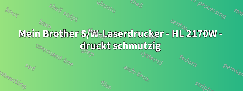 Mein Brother S/W-Laserdrucker - HL 2170W - druckt schmutzig