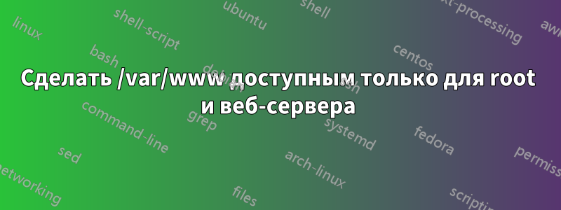 Сделать /var/www доступным только для root и веб-сервера