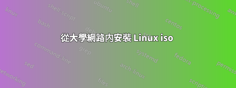 從大學網路內安裝 Linux iso