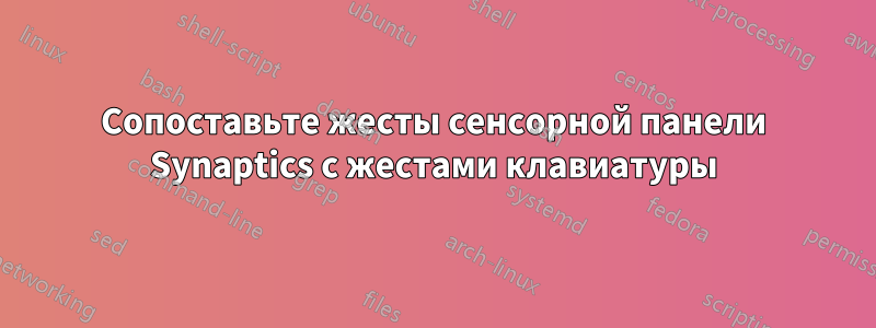 Сопоставьте жесты сенсорной панели Synaptics с жестами клавиатуры