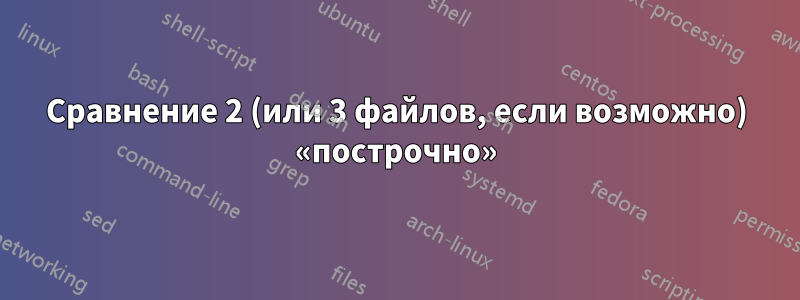 Сравнение 2 (или 3 файлов, если возможно) «построчно»