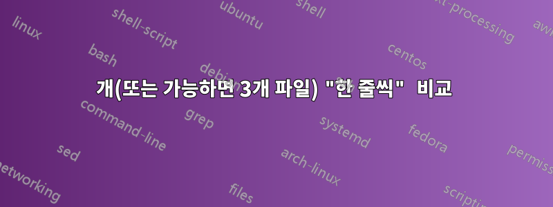 2개(또는 가능하면 3개 파일) "한 줄씩" 비교