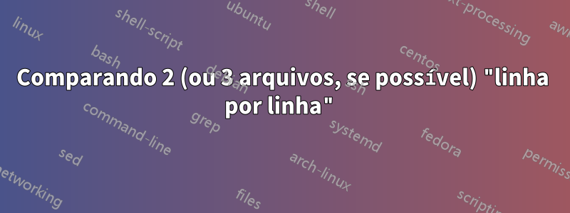 Comparando 2 (ou 3 arquivos, se possível) "linha por linha"