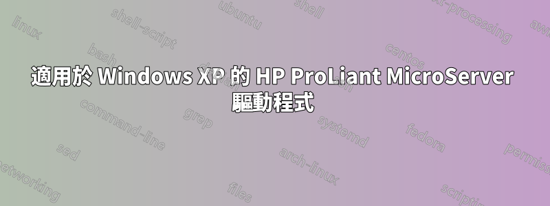 適用於 Windows XP 的 HP ProLiant MicroServer 驅動程式