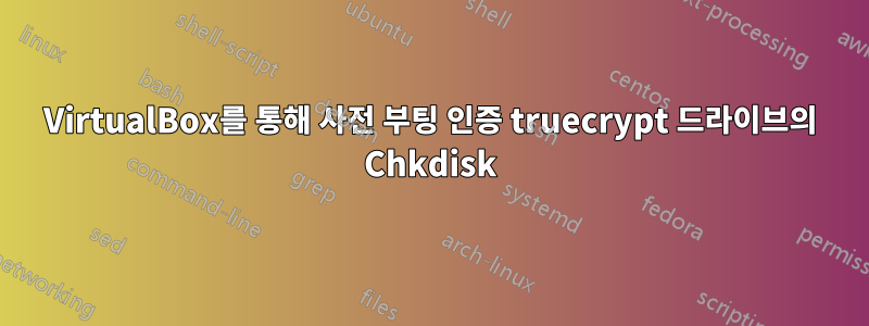 VirtualBox를 통해 사전 부팅 인증 truecrypt 드라이브의 Chkdisk