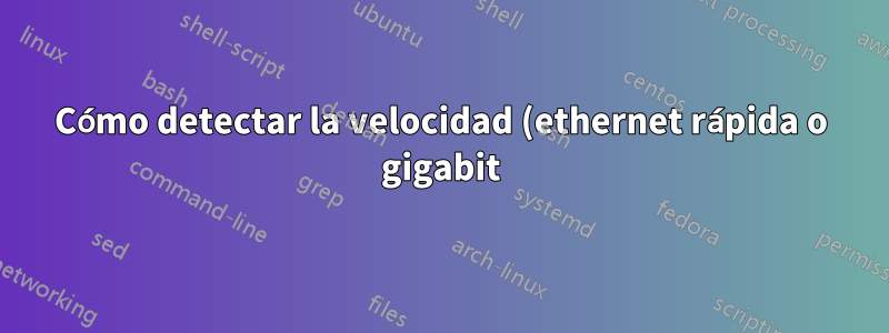 Cómo detectar la velocidad (ethernet rápida o gigabit) de una conexión de red a través de la línea de comandos de Windows