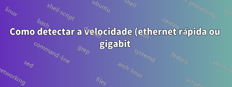 Como detectar a velocidade (ethernet rápida ou gigabit) de uma conexão de rede pela linha de comando do Windows