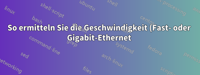 So ermitteln Sie die Geschwindigkeit (Fast- oder Gigabit-Ethernet) einer Netzwerkverbindung über die Windows-Befehlszeile