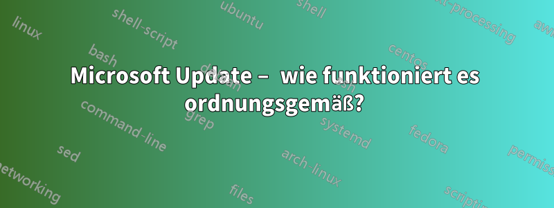 Microsoft Update – wie funktioniert es ordnungsgemäß?