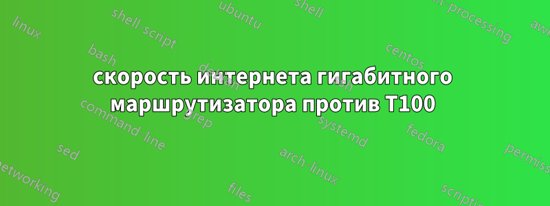 скорость интернета гигабитного маршрутизатора против T100