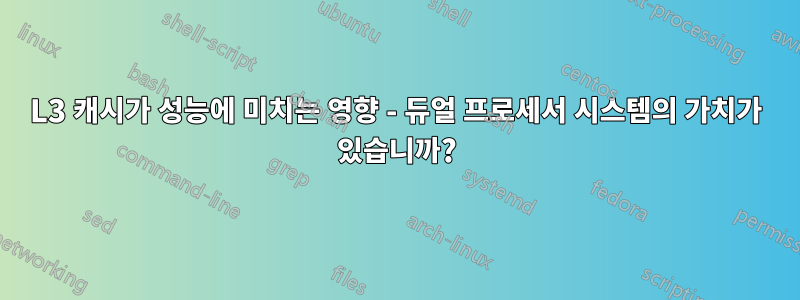 L3 캐시가 성능에 미치는 영향 - 듀얼 프로세서 시스템의 가치가 있습니까?